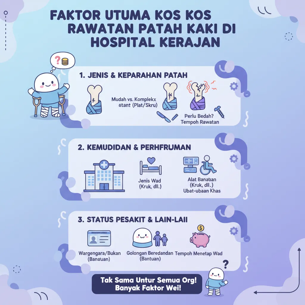 Faktor Utama yang Mempengaruhi Kos Rawatan Patah Kaki Hospital Kerajaan