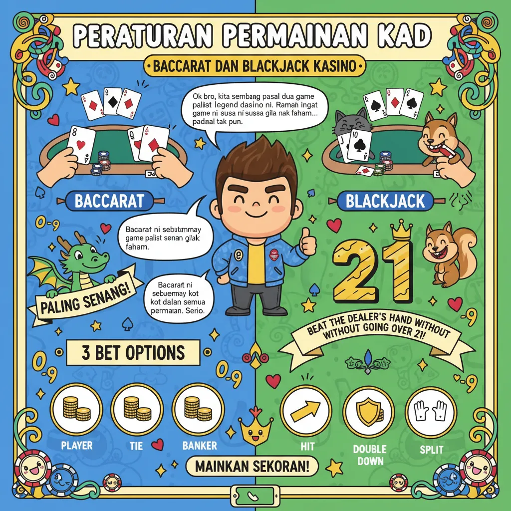 Peraturan Permainan Kad Baccarat dan Blackjack Kasino